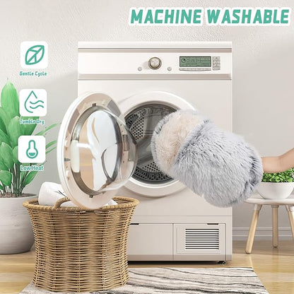 NOYAL Dog Bed Round Hooded Plush Cat Cave