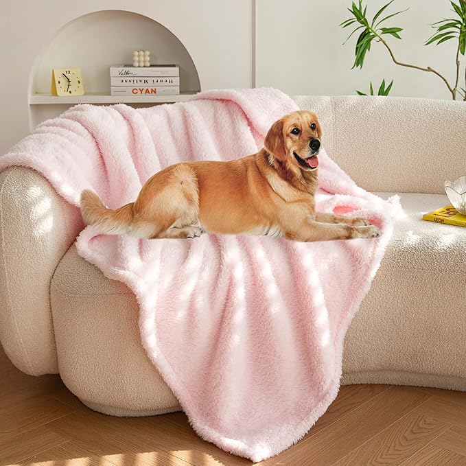 PETHUR Super Soft Dog Blankets for Large Dogs 40"x60", Pink