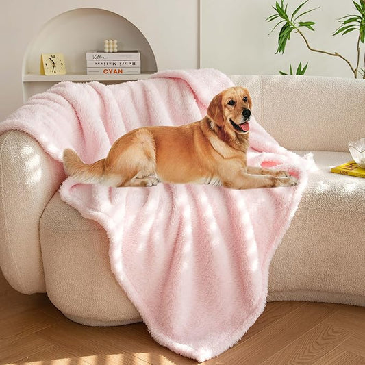 PETHUR Super Soft Dog Blankets for Large Dogs 40"x60", Pink