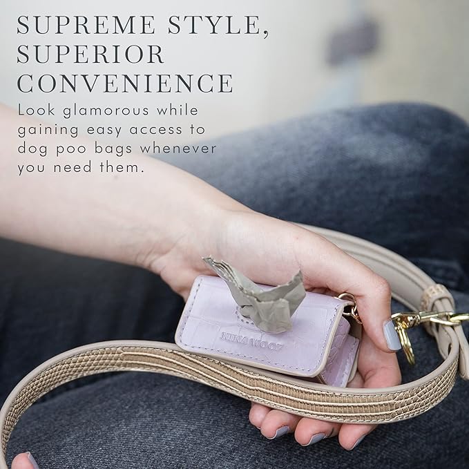 Leather Poop Bag Holder- Versatile Vegan Leather Waste Bag Holder for Dog Poop