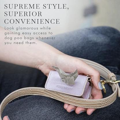 Leather Poop Bag Holder- Versatile Vegan Leather Waste Bag Holder for Dog Poop