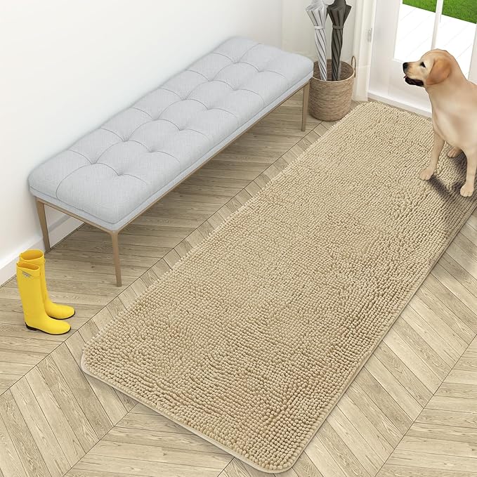 OLANLY Dog Door Mat for Muddy Paws 59x24