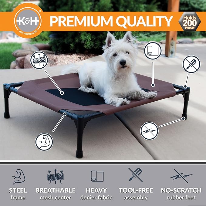 K&H Pet Products Raised Cooling Outdoor Dog Bed