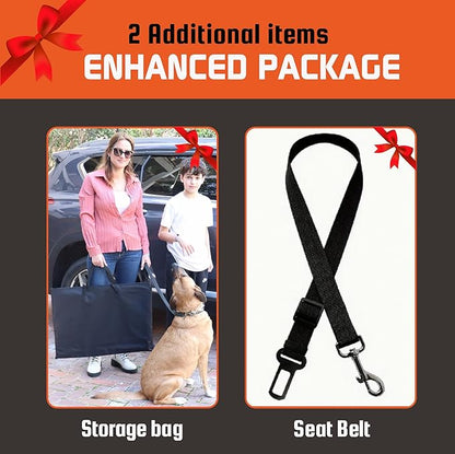 Extended Dog Car Backseat Cover with Mesh