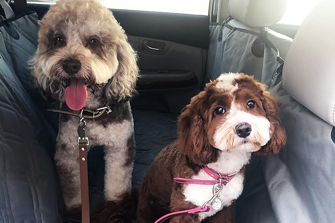 Bulldogology Dog Car Seat Cover Waterproof Heavy Duty Bench Dog Hammock Backseat Protector from Dog Hair