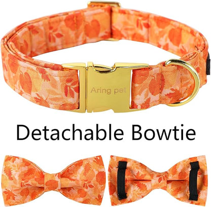 ARING PET Fall Dog Collar-Cute Yellow Dog Collar with Bow