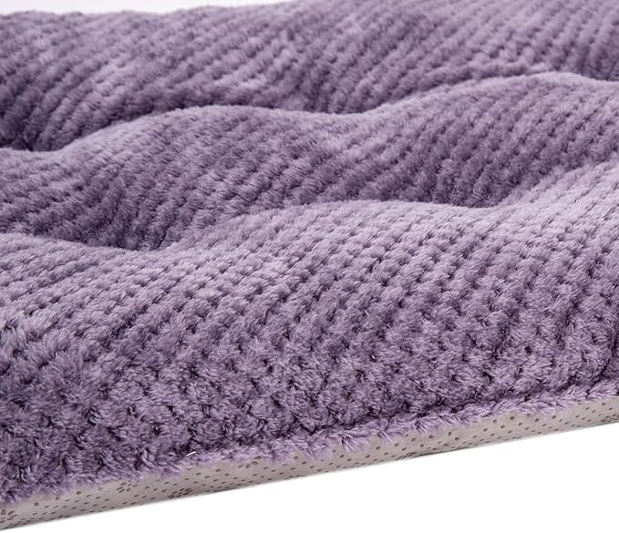 WONDER MIRACLE Fuzzy Deluxe Pet Beds (23" x 35", L-Grape