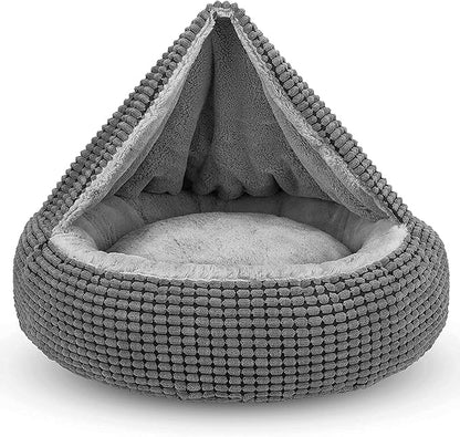 SIWA MARY Dog Bed with Attached Blanket for Small Dogs or Cats 26inch