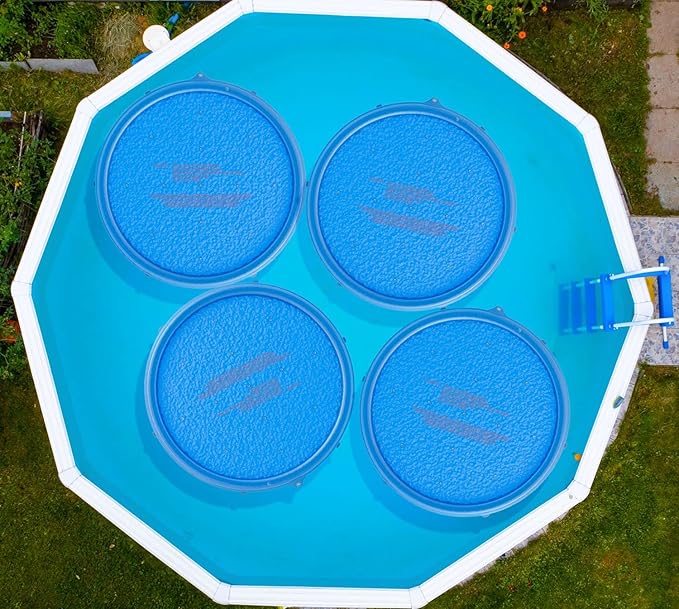 Solar Sun Rings UV Resistant Above Ground Inground Swimming Pool Hot Tub Spa Heating Accessory Circular Heater Solar Cover (9 Pack)