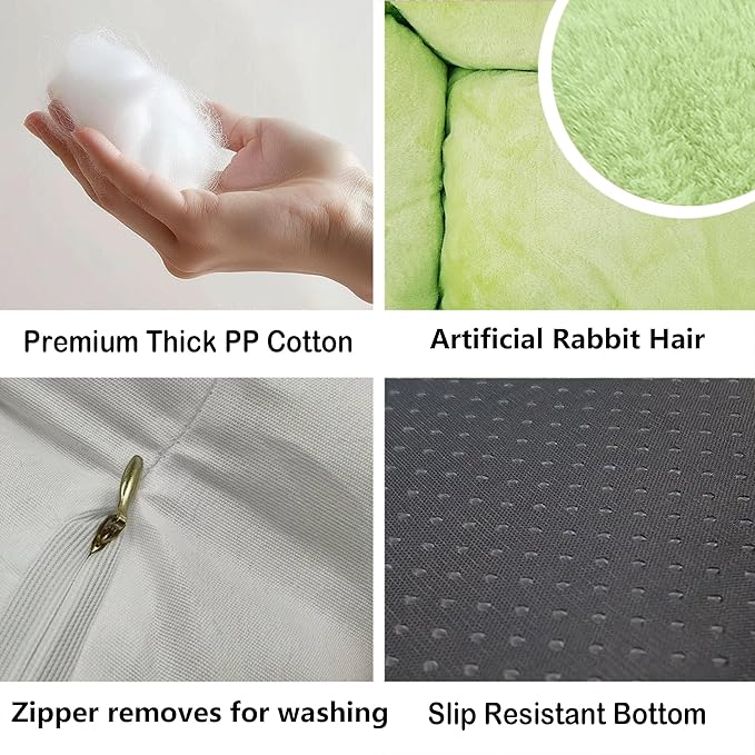 Dog Beds for Small Dogs (Green,31inch)