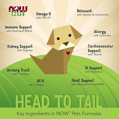 NOW Pet Health, Immune Support Supplement, Formulated for Cats & Dogs, NASC Certified, 90 Chewable Tablets