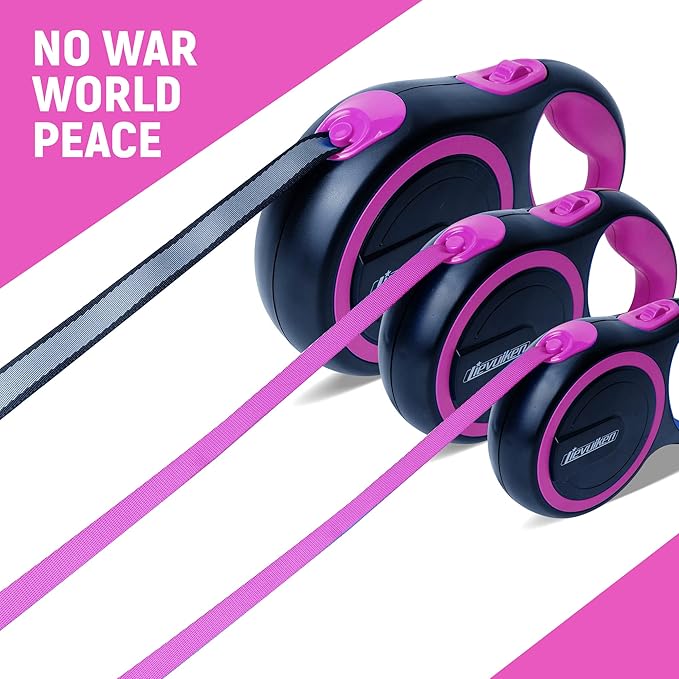 10 FT Retractable Dog Leash with No Tangle for Dog up to 33lbs