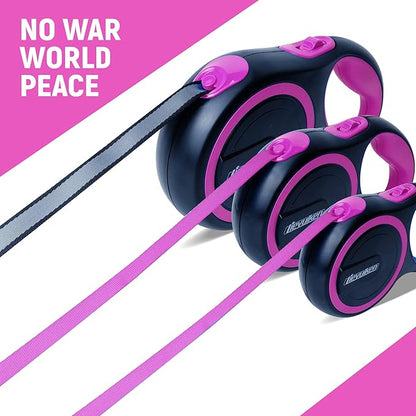 16 FT Retractable Dog Leash with No Tangle for Dog up to 44lbs