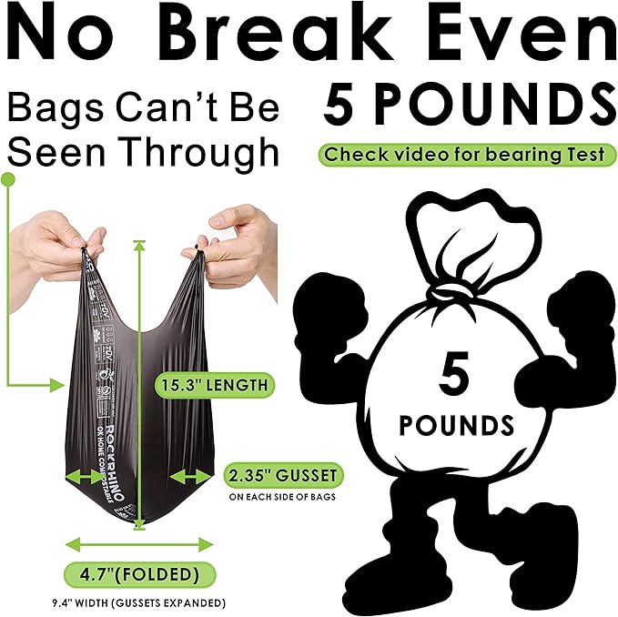 Certified Home Compostable Dog Poop Bags with Handles 120 Bags