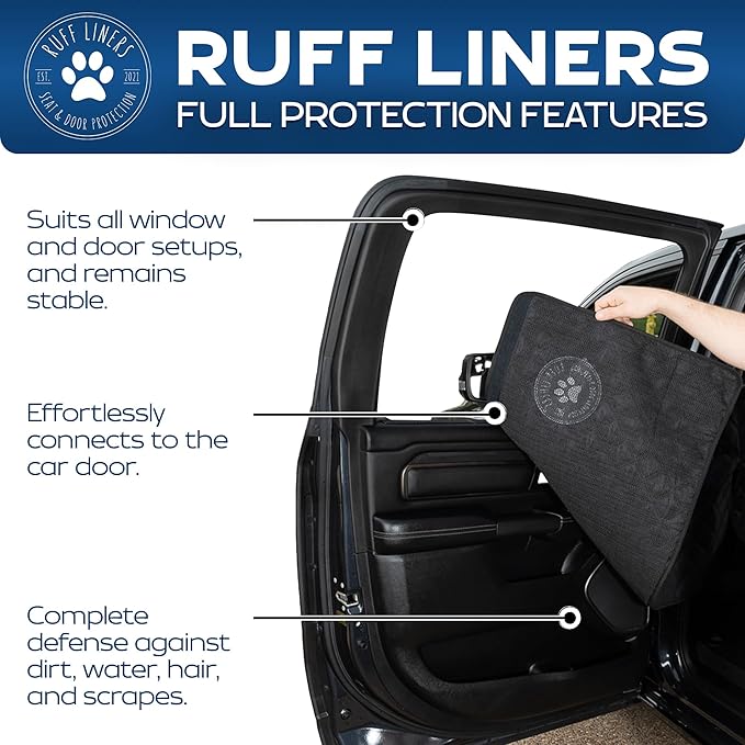 Medium Dog Back Seat Extender for Dogs and Door Protection for Cars