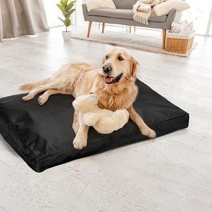 Dogs Bed Cover Waterproof Replacement Covers for Large Dogs Pet Bed Heavy Duty Washable Cover with Zipper-44"x32"x4"inch