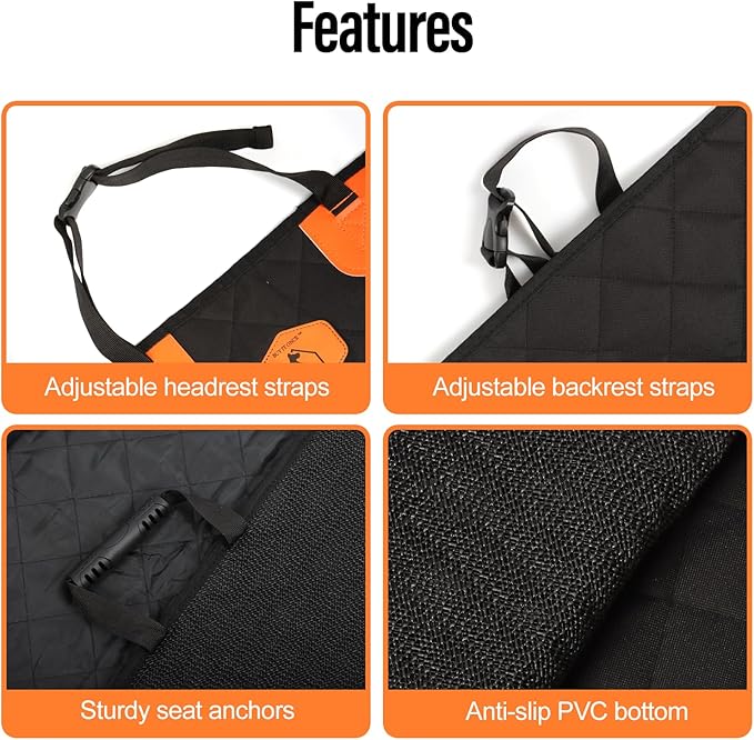 Dog Car Seat Cover Front Seat Protector Nonslip Scratchproof Durable & Padded Standard Pet Hair Resistant Blankets for Cars