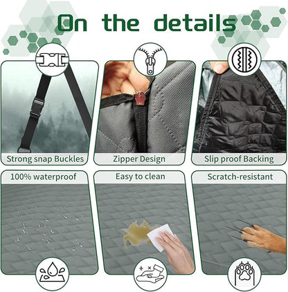 Bilisin Dog Car Seat Cover with Mesh Window 2013-2017 for