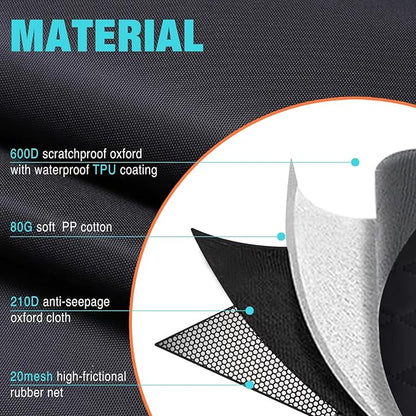 FURRYFECTION Dog Bench Car Seat Cover for Back Seat 600D Heavy