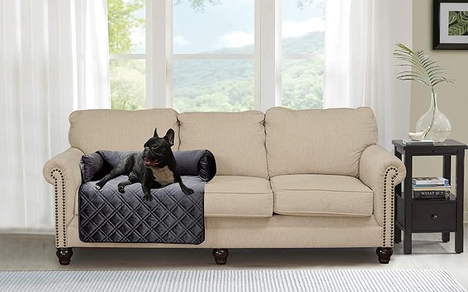Brilliant Sunshine Premium Grey Silky Velvet Pet Sofa Bed