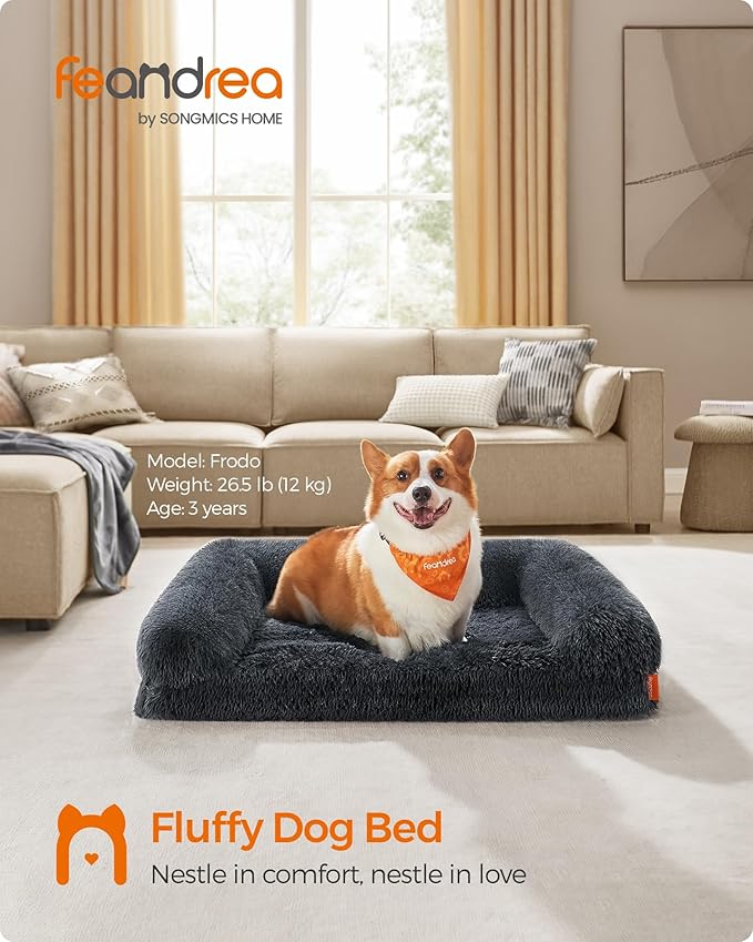 Feandrea Dog Bed 30 x 23 x 9 Inches, UPGW231G02