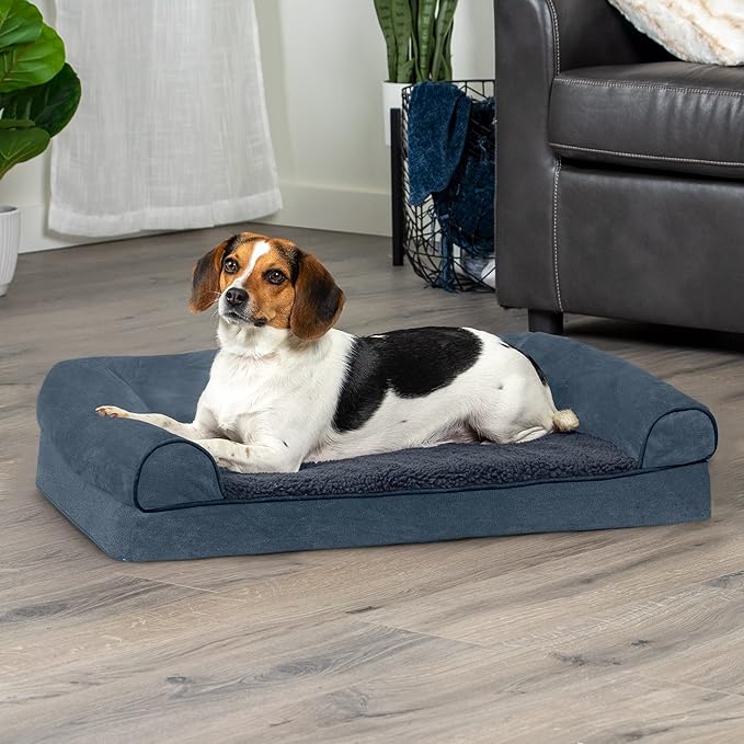 Furhaven Orthopedic Dog Bed for Medium/Small Dogs w/ Removable Bolsters & Washable Cover 35 lbs