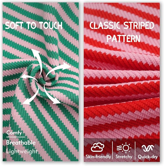 KYEESE 2Pack Dog Shirts Striped for Small Dogs Soft Stretchy Dog T-Shirts Lightweight Dog Tank Top Sleeveless Dog Vest Breathable