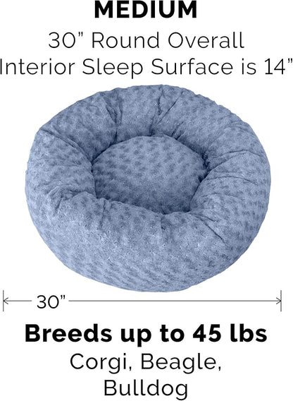Furhaven 30" Round Donut Dog Bed for Medium/Small Dogs 45 lbs