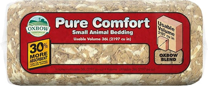 Oxbow Pure Comfort Small Animal Bedding - Odor & Moisture Absorbent, Dust-Free Bedding for Small Animals, Blend, 36 Liter Bag