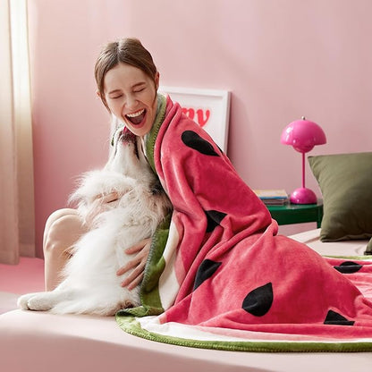 Lesure Dog Blankets for Large Dogs 350GSM Flannel 50"x50", Red