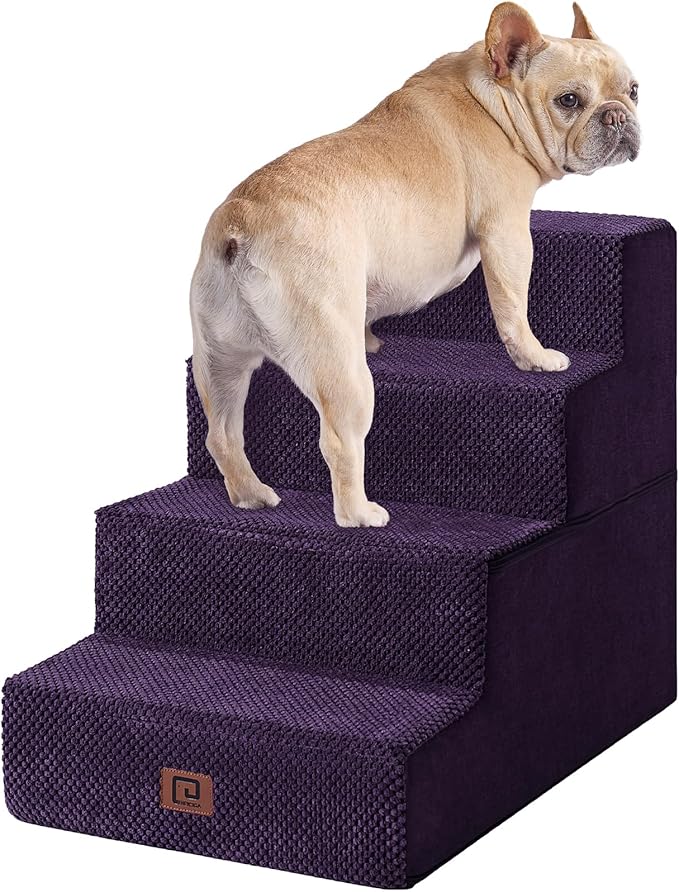 EHEYCIGA Dog Stairs for Bed 18”H 4-Step Dog