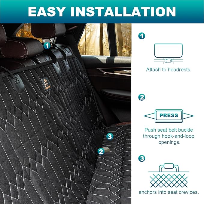 SZHLUX Dog Car Seat Cover 600D Heavy