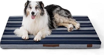 Bedsure Extra Large Patterned Dog Bed for Large Dogs Cover(41"x29", Navy