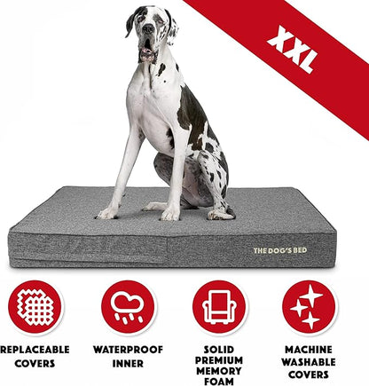 The Dog’s Bed Orthopedic Memory Foam Dog Bed 2XL Grey 54x36, Pain