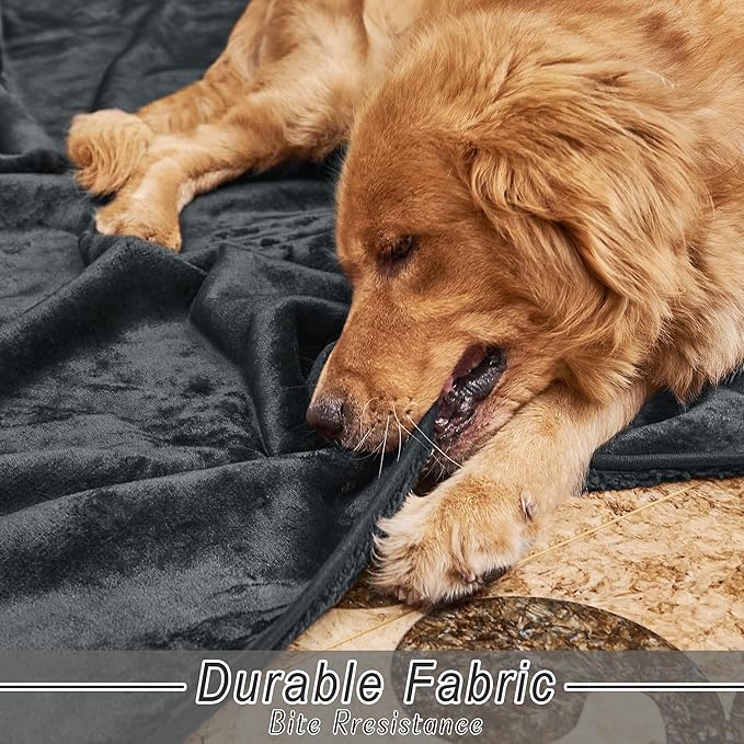 NICETOWN Waterproof Dog Blankets for Small Pets 25"X32", Grey