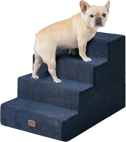 EHEYCIGA Dog Stairs for Bed 20”H 4-Step Extra