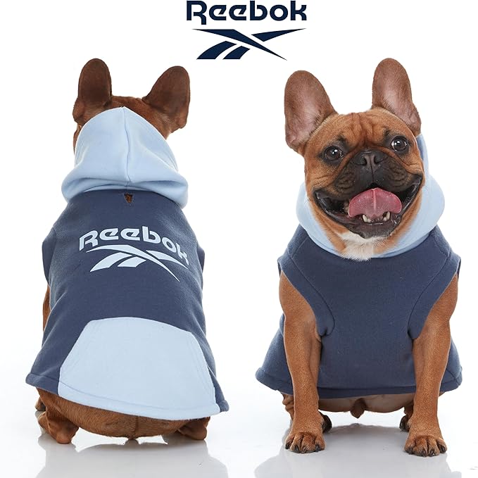 Reebok Dog Hoodie – Fleece Dog Sweater with Leash Hole