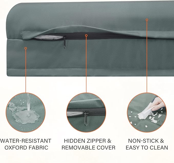 Hygge Hush 100% Waterproof Dog Bed Bottom(Grey,42"x30")