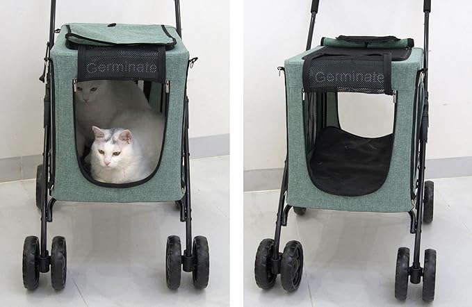 3 in 1 Cat Stroller with Detachable Carrier 15 20 30 Lbs 2 Two