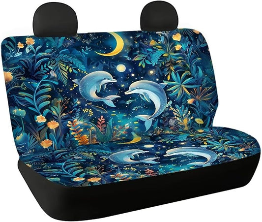 AFPANQZ Moon Dolphin Holiday Starfish Car Seat Cover