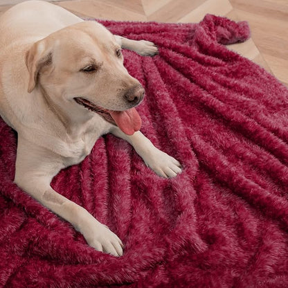 MACEVIA Fluffy Fleece Dog Blankets (29x40 Inch,