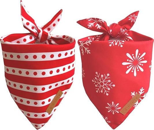 Realeaf Christmas Dog Bandanas 2 Pack