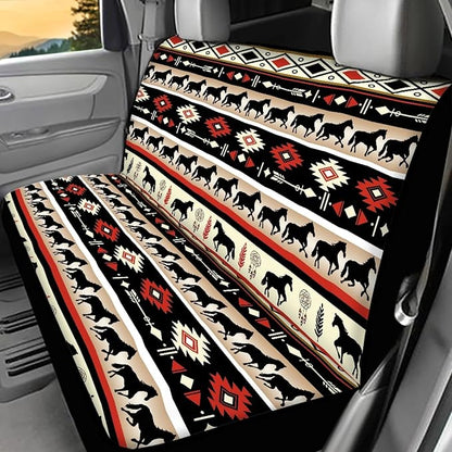 AFPANQZ Aztec Dreamcatcher Horses Car Seat Cover Rear Seats Only High Stretchy Washable Bucket Seat Cushion Protector Backseats Covers for Girls Women