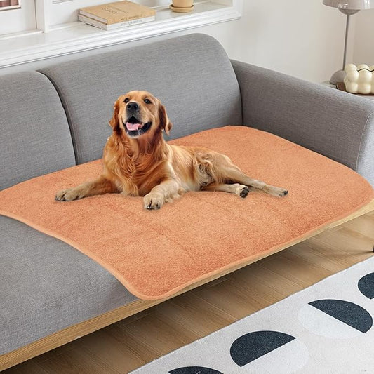 Waterproof Blanket, Blanket for Bed Intimacy Squirt Love Pleasure, Large Dog Pet Blankets Couch Sofa Protector, Blanket for Adults Dogs Cats, Water Resistant Pee Stain Proof, Peach, 30" x 40"