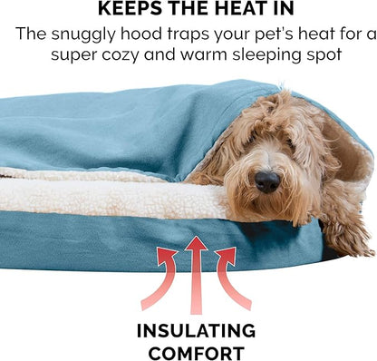 Furhaven 44" Round Cooling Gel Dog Bed for Large Dogs w/ Removable Washable Cover 80 lbs 44-inch