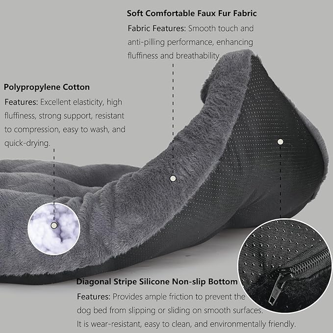 Dog Bed for Crate 42 inch for Large Dog Washable 42x28 fit