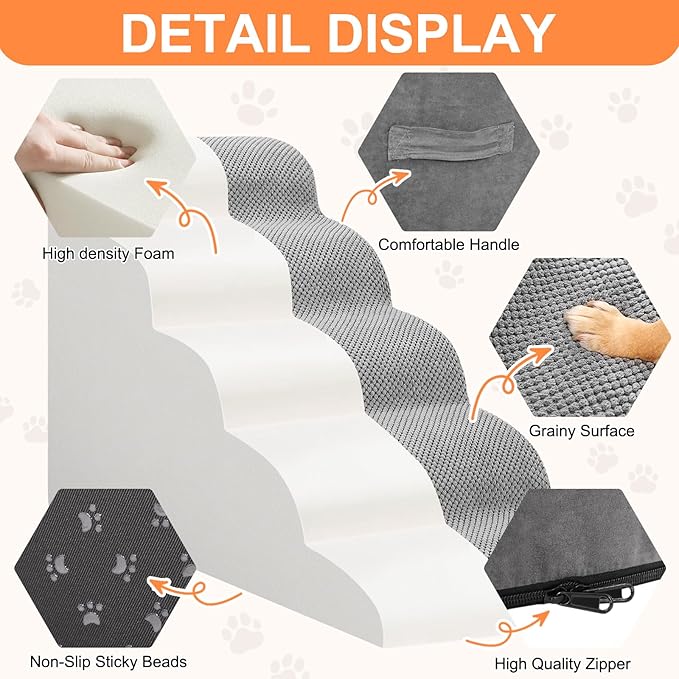 Dog Stairs for Small Dogs 5 Step