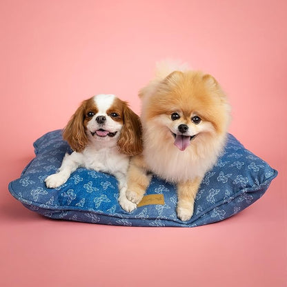 Doggy Parton Rustic Denim Butterfly Bed