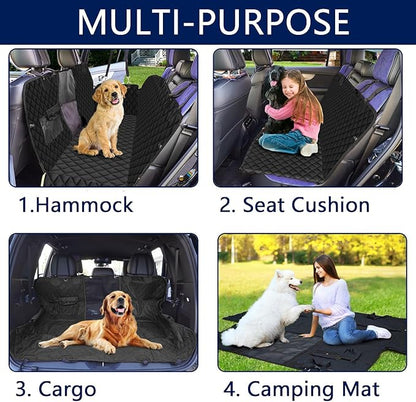 Waterproof Dog Car Seat Cover for Back Seat: Suitable for Small and Large Dogs