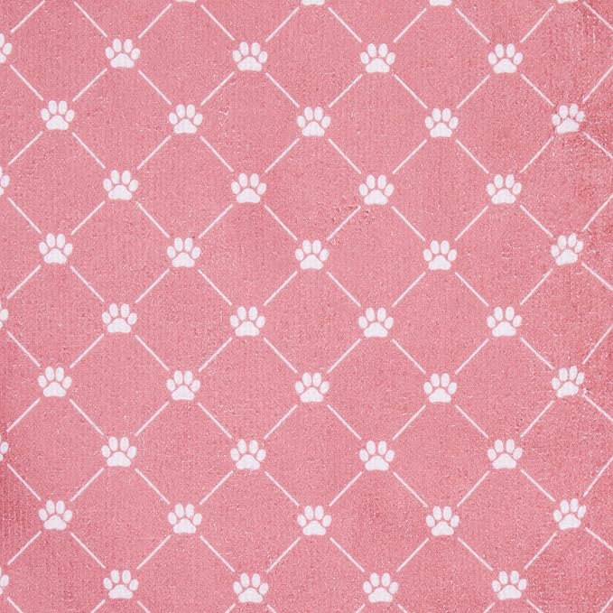 Bone Dry Pet Grooming Towel Collection Absorbent Microfiber X-Large 41x23.5", Trellis